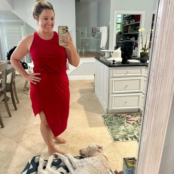 Banana Republic Red Strapless Cocktail Dress - Picture 7 of 15